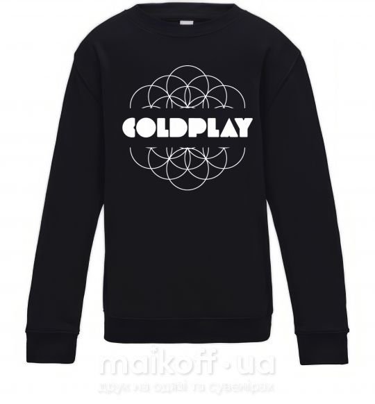 Детский Свитшот Coldplay white logo Черный фото