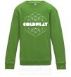 Детский Свитшот Coldplay white logo Лаймовый фото