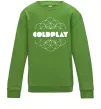 Дитячий світшот Coldplay white logo Лаймовий фото
