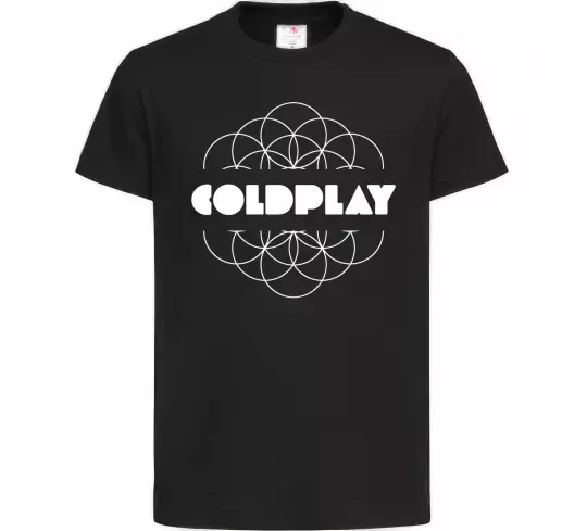 Дитяча футболка Coldplay white logo Чорний фото