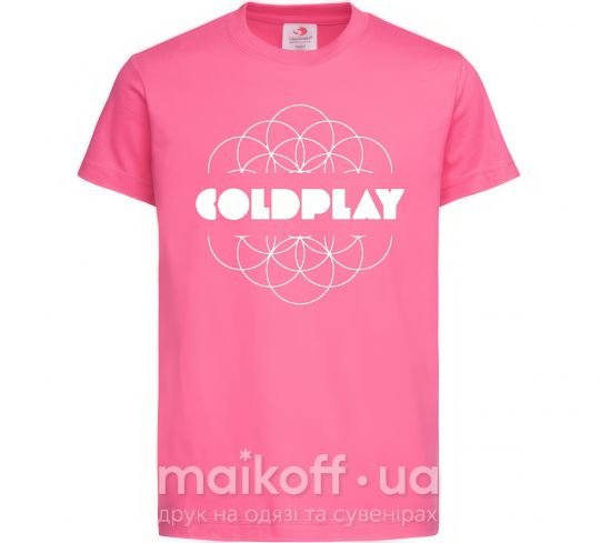 Дитяча футболка Coldplay white logo Яскраво-рожевий фото