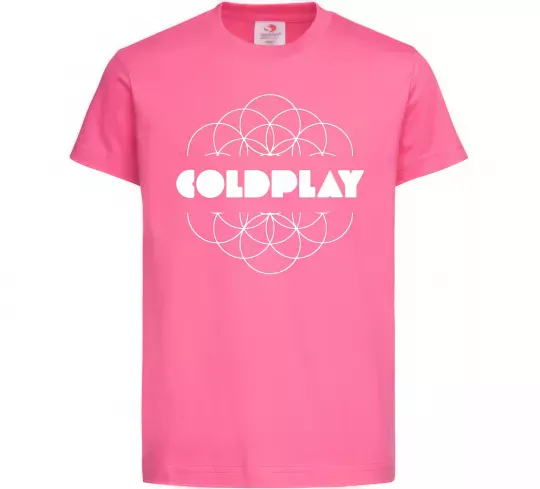 Дитяча футболка Coldplay white logo Яскраво-рожевий фото