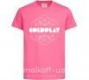 Детская футболка Coldplay white logo Ярко-розовый фото