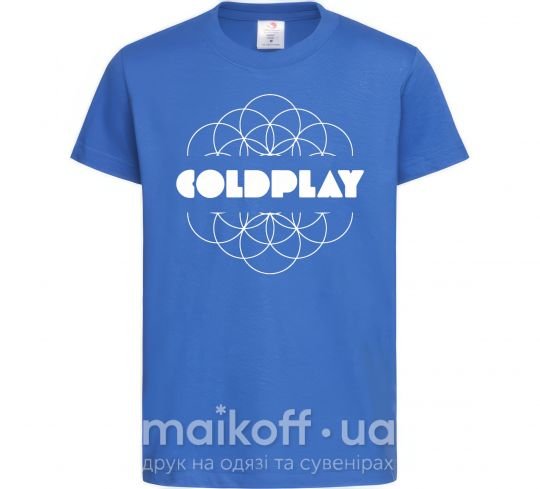 Дитяча футболка Coldplay white logo Яскраво-синій фото