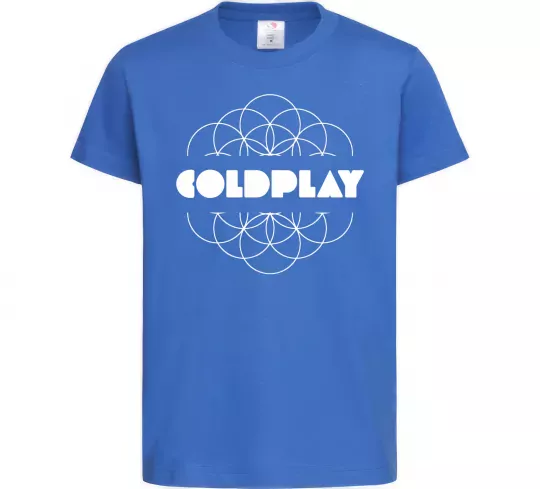 Дитяча футболка Coldplay white logo Яскраво-синій фото