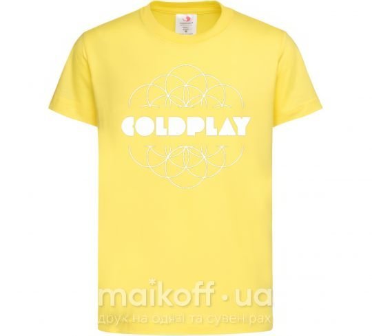 Детская футболка Coldplay white logo Лимонный фото