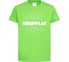 Дитяча футболка Coldplay white logo Лаймовий фото