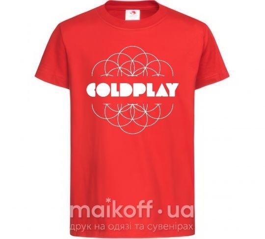 Дитяча футболка Coldplay white logo Червоний фото