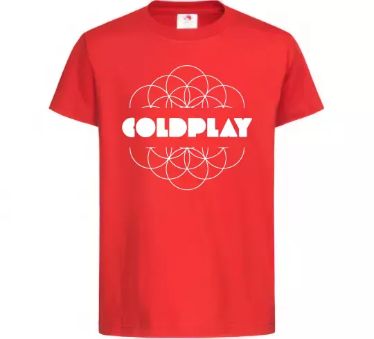 Дитяча футболка Coldplay white logo Червоний фото