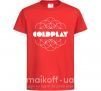 Детская футболка Coldplay white logo Красный фото