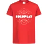 Дитяча футболка Coldplay white logo Червоний фото
