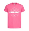 Дитяча футболка Coldplay white logo Яскраво-рожевий фото