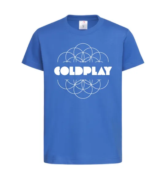Дитяча футболка Coldplay white logo Яскраво-синій фото