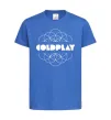 Дитяча футболка Coldplay white logo Яскраво-синій фото