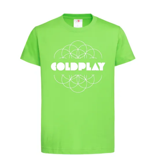 Дитяча футболка Coldplay white logo Лаймовий фото