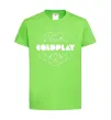 Дитяча футболка Coldplay white logo Лаймовий фото