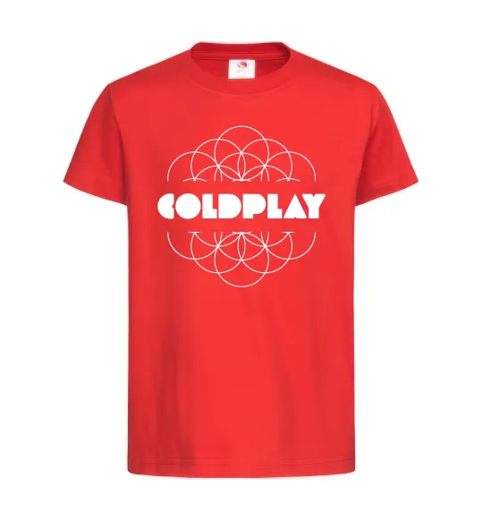 Дитяча футболка Coldplay white logo Червоний фото