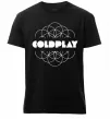 Мужская премиум футболка Coldplay white logo Черный фото