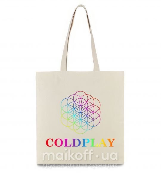 Еко-сумка Coldplay logo Бежевий фото