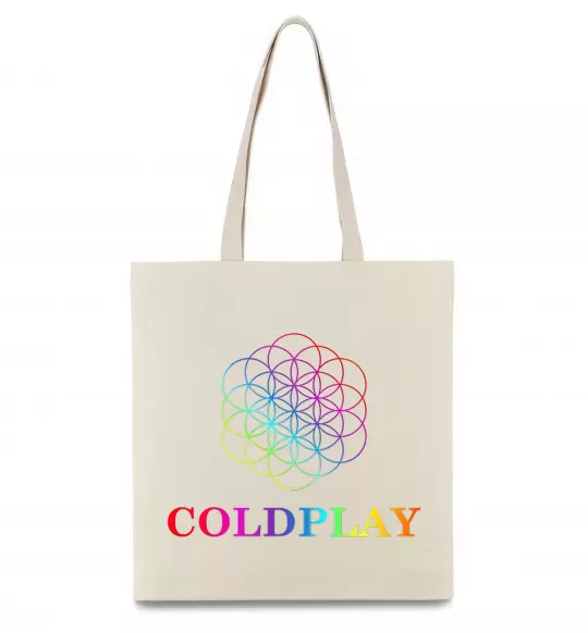 Еко-сумка Coldplay logo Бежевий фото