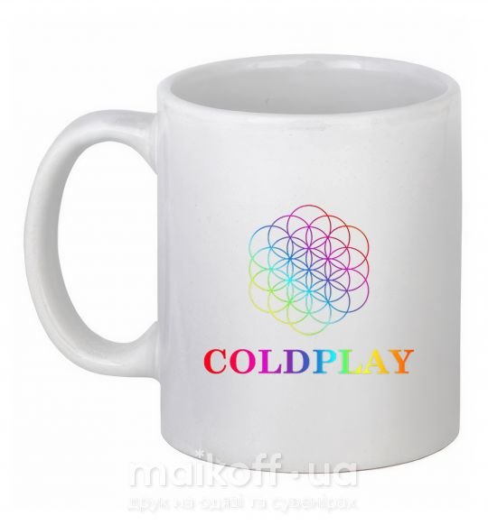Чашка керамическая Coldplay logo Белый фото