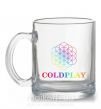 Чашка стеклянная Coldplay logo Прозрачный фото