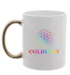 Чашка с цветной ручкой Coldplay logo Золото фото