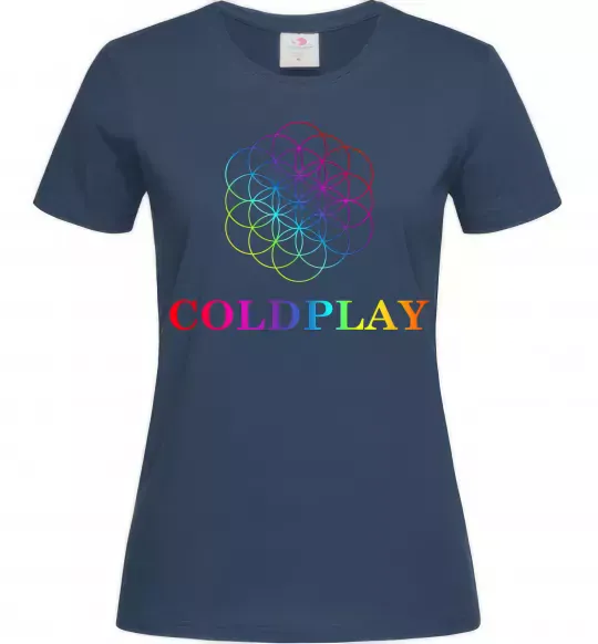 Жіноча футболка Coldplay logo Темно-синій фото