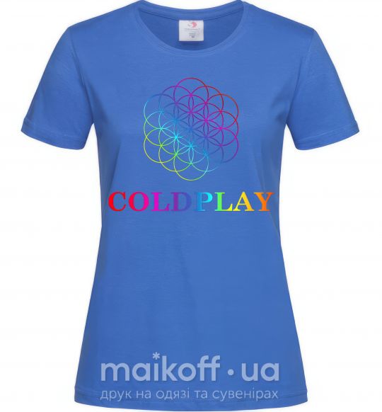 Женская футболка Coldplay logo Ярко-синий фото