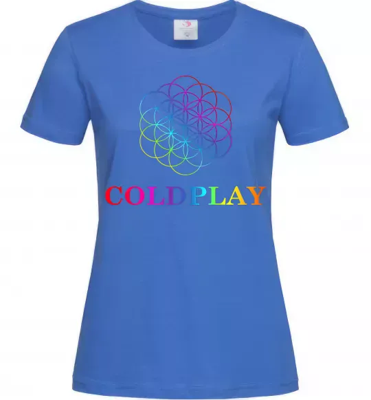 Жіноча футболка Coldplay logo Яскраво-синій фото