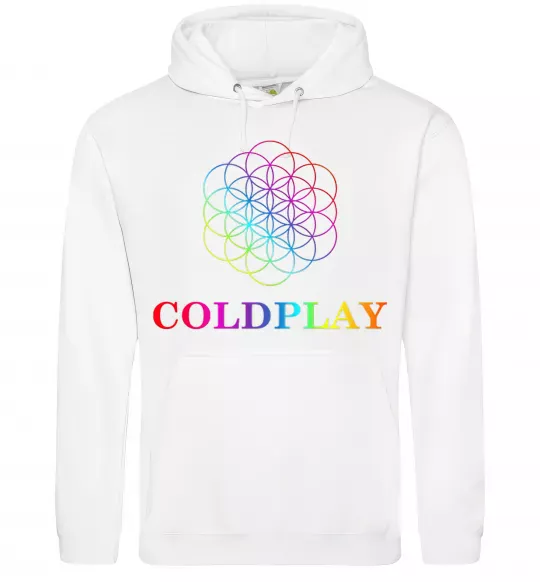 Чоловіча толстовка (худі) Coldplay logo Білий фото