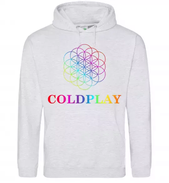 Чоловіча толстовка (худі) Coldplay logo Сірий меланж фото