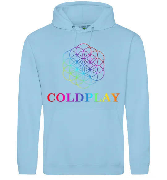 Чоловіча толстовка (худі) Coldplay logo Блакитний фото