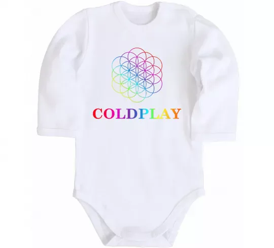 Дитячий бодік Coldplay logo Білий фото