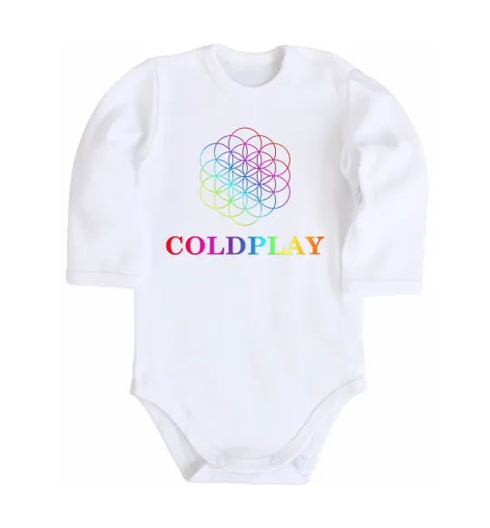 Дитячий бодік Coldplay logo Білий фото