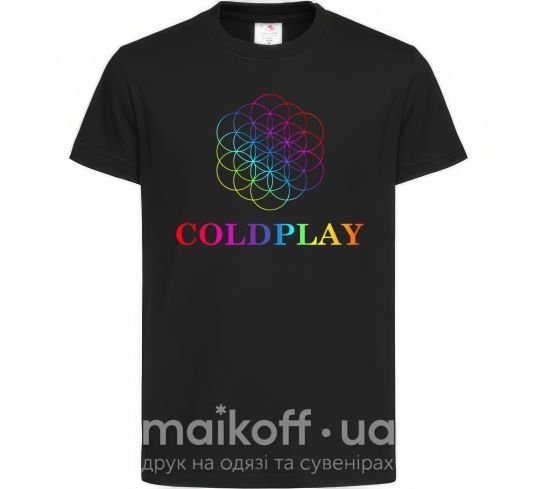Дитяча футболка Coldplay logo Чорний фото