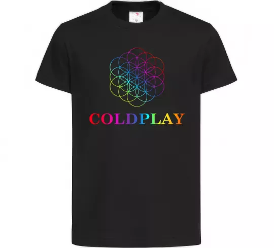 Дитяча футболка Coldplay logo Чорний фото
