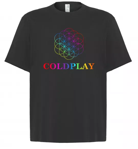 Футболка Оверсайз Coldplay logo Черный фото