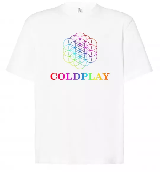 Футболка Оверсайз Coldplay logo Белый фото