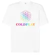 Футболка Оверсайз Coldplay logo Белый фото