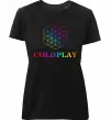 Женская премиум футболка Coldplay logo Черный фото