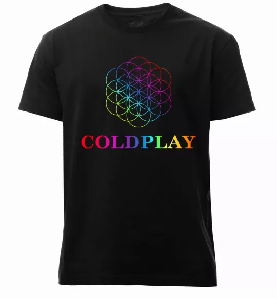 Мужская премиум футболка Coldplay logo Черный фото