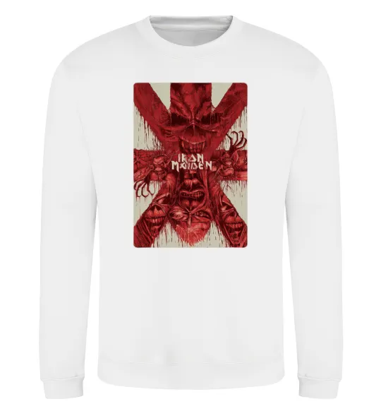 Свитшот Iron maiden print Белый фото