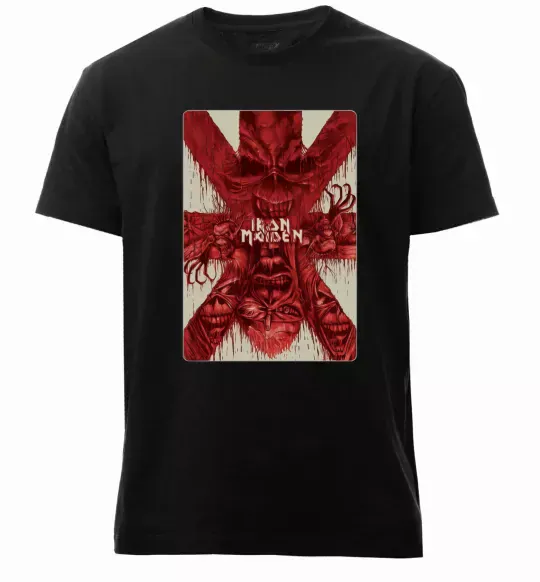 Чоловіча преміум футболка Iron maiden print Чорний фото