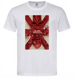 Мужская футболка Iron maiden print Белый фото