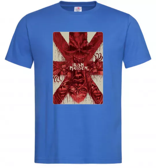 Мужская футболка Iron maiden print Ярко-синий фото