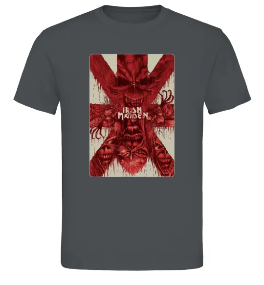 Мужская футболка Iron maiden print Графит фото