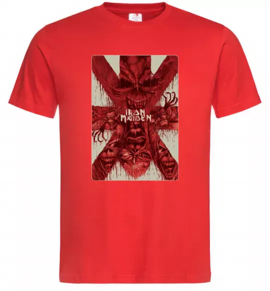 Мужская футболка Iron maiden print Красный фото