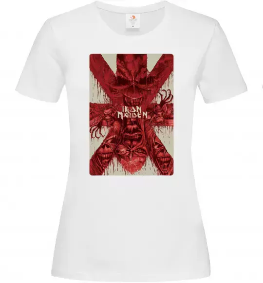 Жіноча футболка Iron maiden print Білий фото