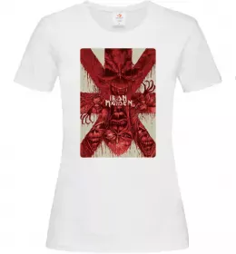 Женская футболка Iron maiden print Белый фото